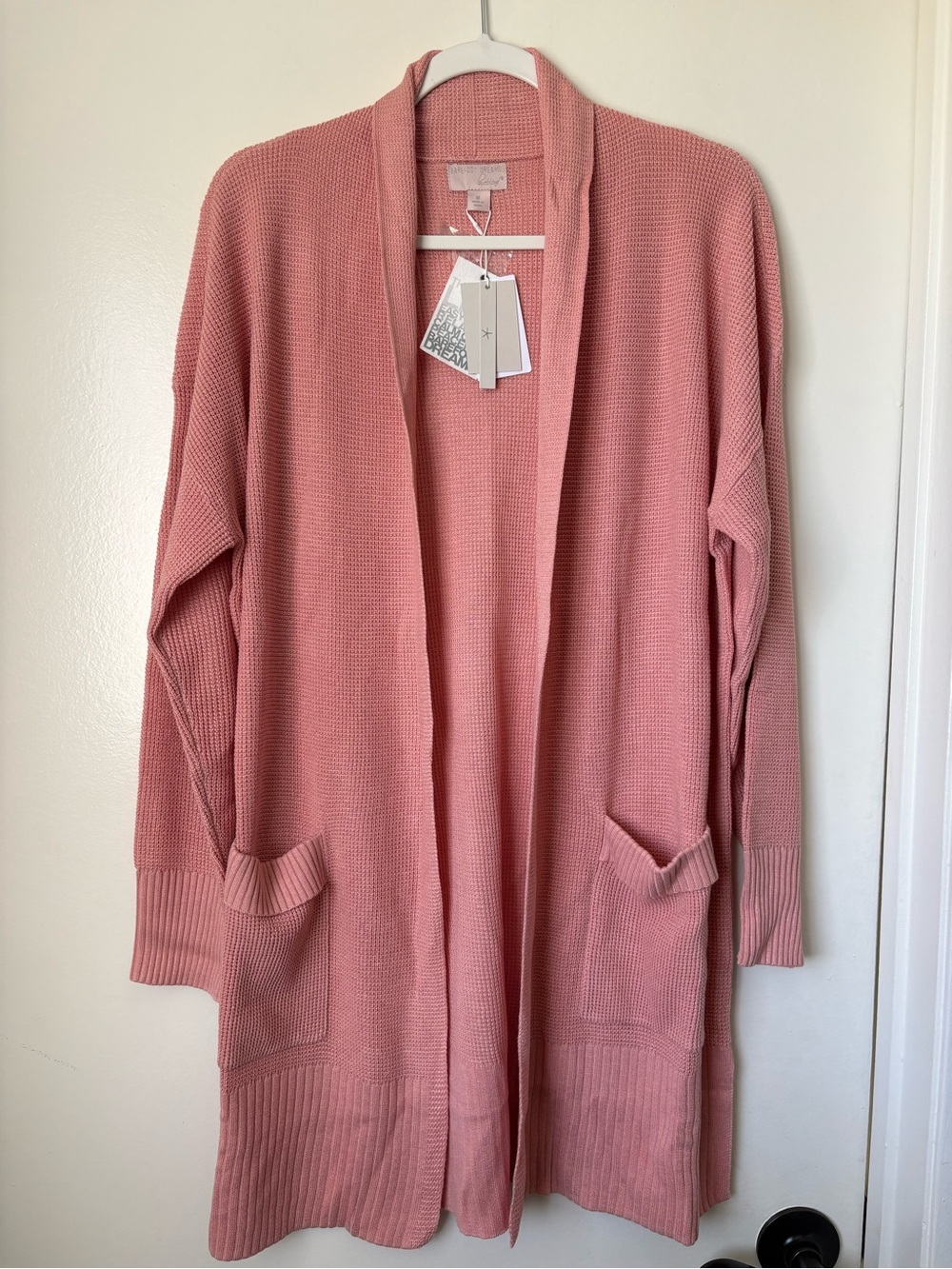 Barefoot Dreams Dusty Rose Open-Front Cardigan